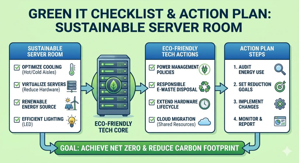 Implementing green computing for business — sustainable IT infrastructure action plan